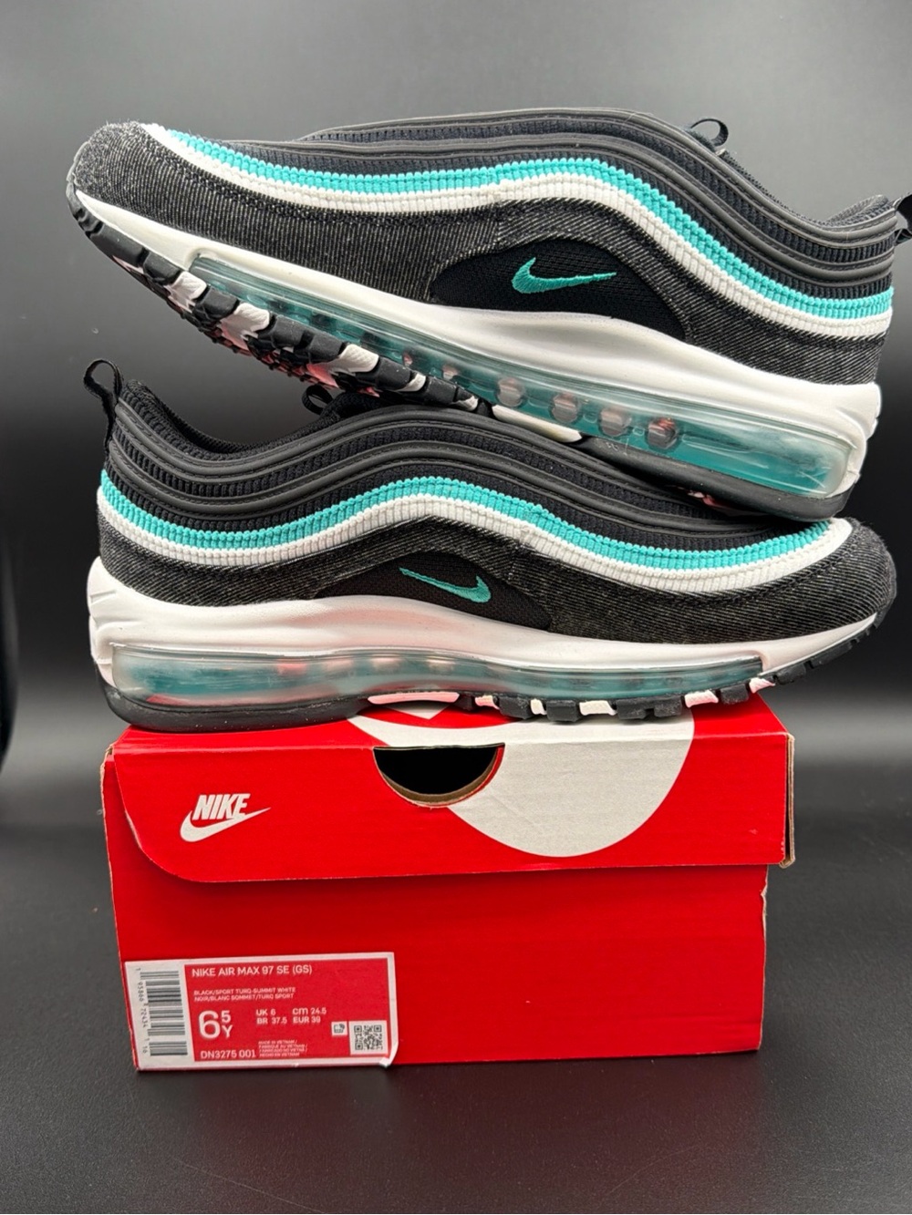 Nike Air Max 97 SE Black Teal White Sneakers